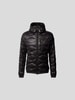 Blauer USA Daunenjacke mit Kapuze Schwarz