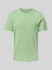 MCNEAL T-shirt met geribde ronde hals Grasgroen
