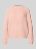 Only Comfort fit gebreide pullover met ronde hals en kraag, model 'JESS' Rosé
