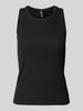 Pieces Regular Fit Tank Top in Rippoptik Modell 'RUKA' Black
