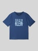 Calvin Klein Jeans T-Shirt mit Label-Print Blau