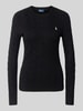 Polo Ralph Lauren Gebreide pullover van een mix van wol en kasjmier, model 'JULIANNA' Zwart