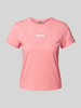 Review T-Shirt mit Label-Print Pink