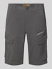 PME Legend Slim Fit Cargoshorts mit Label-Print Modell 'NORDROP' Anthrazit