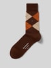 Burlington Socken aus Schurwoll-Mix Modell 'Edinburgh' Mittelbraun