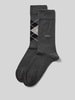 JOOP! Collection Socken mit geripptem Abschluss Anthrazit Melange