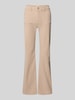 OPUS Flared fit corduroy broek in ribcordlook, model 'Ebbi' Beige