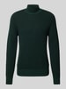 BOSS Gebreide pullover met ribboorden Groen