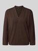 OPUS Loose Fit 3/4-Shirt aus Viskose-Mix Modell 'Sluto' Mittelbraun