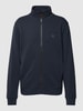 BOSS Orange Sweatjack met ritssluiting Donkerblauw