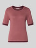 Christian Berg Woman Selection Slim fit gebreid shirt van viscosemix Oudroze