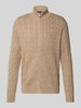 Tommy Hilfiger Regular fit gebreid jack van puur katoen Taupe