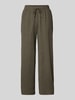 OPUS Stoffen broek met elastische band, model 'Mileni' Olijfgroen