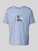Calvin Klein Jeans T-Shirt mit Label-Print und Rundhalsausschnitt Hellblau