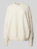 Review Gebreide pullover met extra brede schouders Offwhite gemêleerd