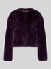 Rich & Royal Regular Fit Jacke aus Kunstfell Aubergine