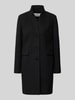 comma Mantel mit Stehkragen Black