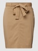 BOSS Orange Knielange rok met steekzakken opzij, model 'Vareila' Beige