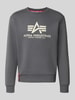Alpha Industries Regular Fit Sweatshirt aus Baumwoll-Mix mit Logo-Print Dunkelgrau