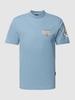 Napapijri T-shirt z naszywką z logo model ‘AMUNDSEN’ Dżins