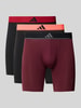 adidas Sportswear Pant & Trunk mit Logo-Stitching im 3er-Pack Hellrot