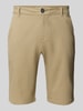 Tom Tailor Szorty chinosy o kroju slim fit z mieszanki bawełny Średniobrązowy