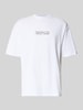 PEGADOR Oversized t-shirt z nadrukiem z logo model 'Ramon' Biały