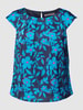 Christian Berg Woman Selection Blouseshirt met bloemenmotief Marineblauw