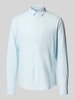 Only & Sons Slim Fit Leinenhemd mit Kentkragen Modell 'CAIDEN' Blau Melange