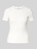 Jake*s Casual Slim Fit T-Sirt mit Feinripp Offwhite