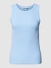 Drykorn Tanktop in fijnriblook, model 'OLINA' Bleu