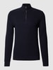 Cinque Strickpullover mit Stehkragen Modell 'Falco' Marineblau