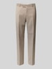 Strellson Regular fit pantalon met riemlussen, model 'Melwin2' Zand