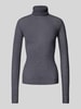 Patrizia Pepe Strickpullover mit Rollkragen Modell 'MAGLIA ESSENTIAL' Graphit