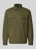 Christian Berg Men Overhemdjack met knoopsluiting Olijfgroen