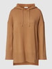 s.Oliver RED LABEL Hoodie met ribboorden, model 'Kompakt' Camel
