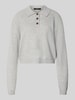 Vero Moda Regular fit pullover met polokraag, model 'EXCITING' Lichtgrijs gemêleerd
