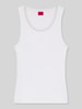 HUGO Slim Fit Top aus Baumwoll-Mix Modell 'DATAMIA' Offwhite