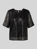 mbyM Blusenshirt mit Paillettenbesatz Modell 'Emrilla' Black