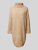 Vero Moda Knielanges Strickkleid mit Rollkragen Modell 'JUPITER' Taupe