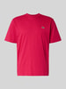 Lacoste Regular fit T-shirt van puur katoen Felroze