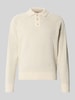 JAKE*S STUDIO MEN Strickpullover mit Polokragen Ecru