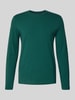 Christian Berg Men Shirt met lange mouwen en geribde ronde hals Metallic groen