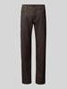 bugatti Regular fit broek met viscose, model 'Cordoba' Lichtbruin