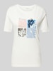 s.Oliver RED LABEL T-shirt met ronde hals, model 'Wechsel' Offwhite