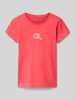 Calvin Klein Jeans Slim Fit T-Shirt mit Logo-Print und Rundhalsausschnitt Fuchsia