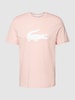 Lacoste T-shirt met ronde hals Roze