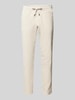 Only & Sons Tapered fit corduroy broek met elastische band, model 'LINUS' Beige