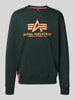 Alpha Industries Sweatshirt mit Label-Print Petrol
