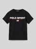 Polo Sport T-Shirt mit Label-Print Black